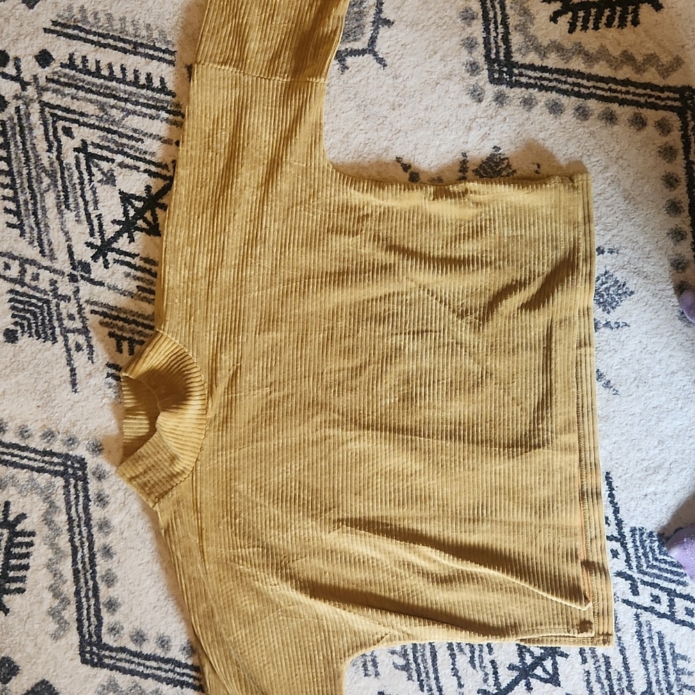 Madewell Texture & Thread Velour Corduroy Mock Neck Top - Picture 8 of 9